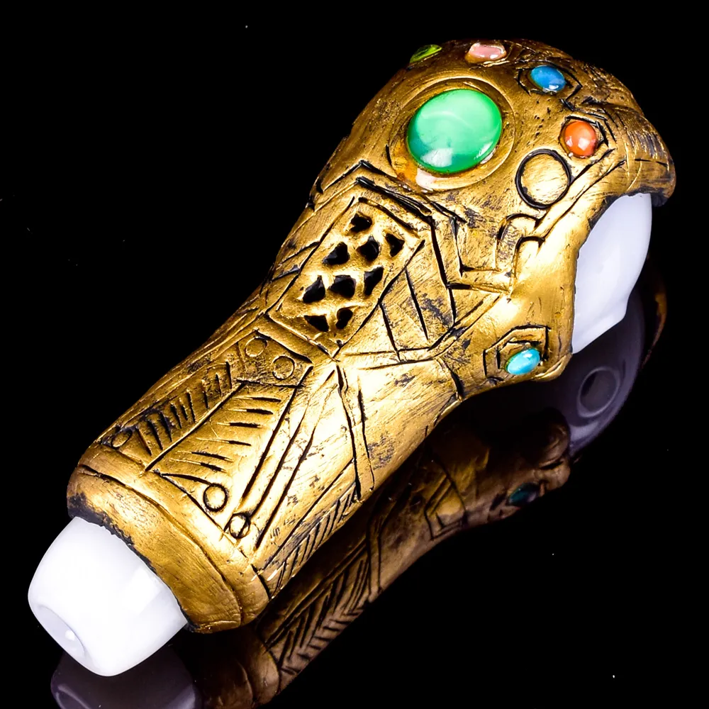 Infinity Gauntlet Tobacco Pipe Hand-blown Herb Dry Bowl Glass Hand Spoon Smoking Pipes