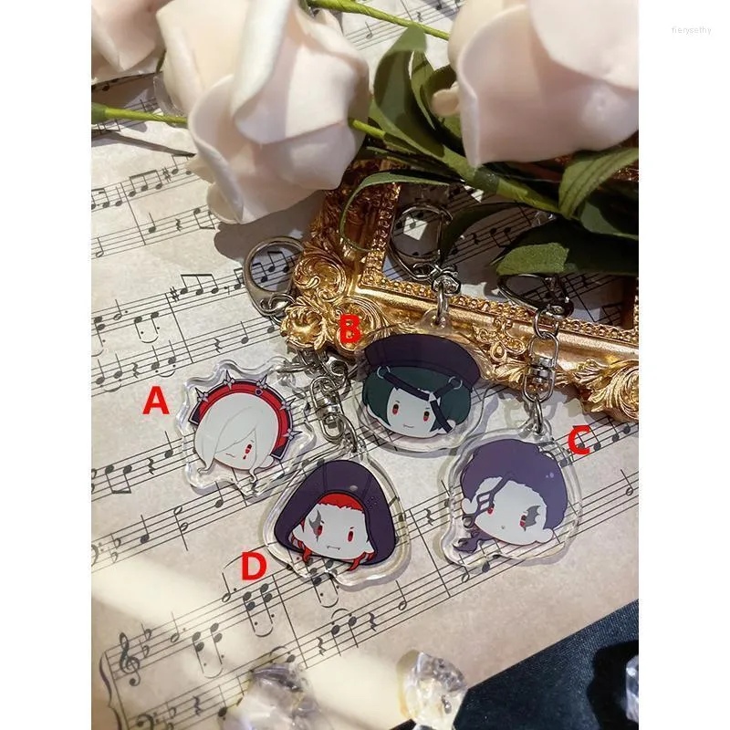 Keychains anime sleutelhanger visuele gevangenis Yuki Ange Elizabeth Veuve Brion Guiltia acryl sleutelhanger riem figuur hangende accessoireskeychains fie