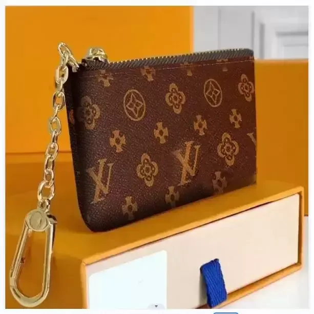 2021 Novo bolsa de 5 colorido bolsa de couro damier contém alta qualidade de moda clássica louise feminina viutão titular suporte moeda bolsa pequena carteira de couro