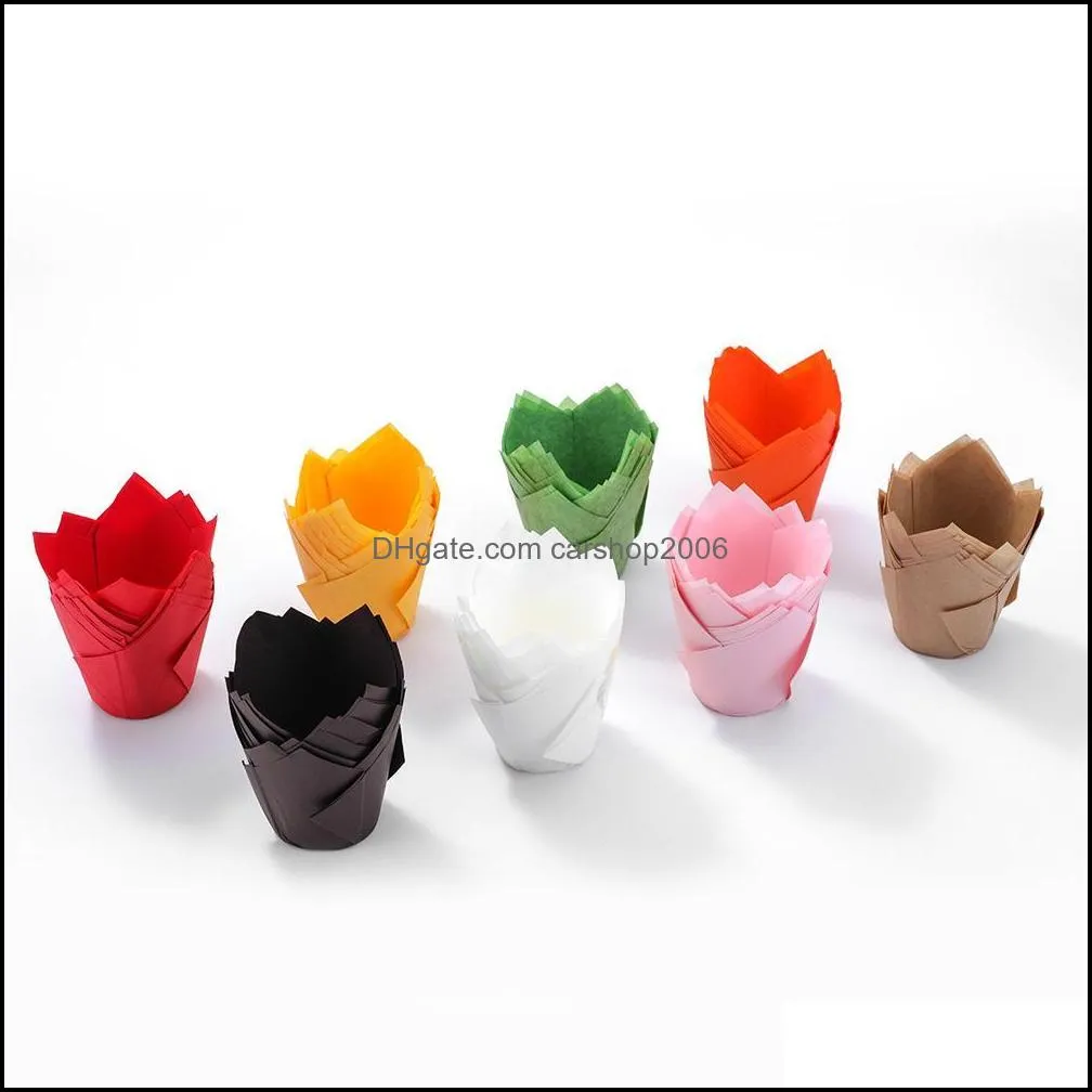 Tulip Baking Cups Parchment Paper Cupcake Muffin Liner Wrappers for Weddings Birthdays Baby Showers Party RRA12646