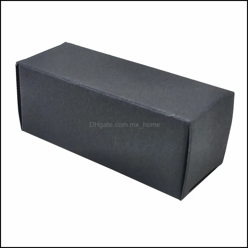 3.6x3.6x9 cm Black 50pcs Lot Kraft Paper 30 ML  Oil Bottle Lip Stick Packing Boxes Perfume Cosmetic Nail Polish Gifts Packaging