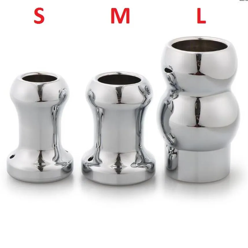 Unisex Metal Aluminium Alloy Hollow Butt Anal Plug Vagina Anus Speculum