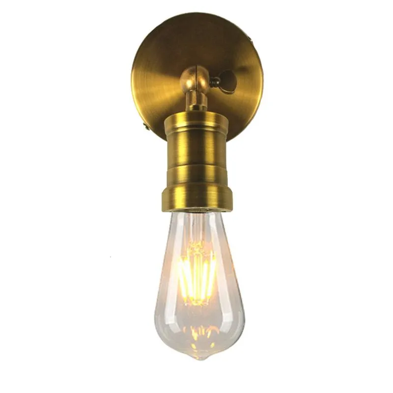 Wall Lamp American Bronze Vintage Retro smeedijzeren SCONCE SLAAPKAMBAD LICHT MODERNE EDISON BULB ANTIQUE LAMPADAWALL