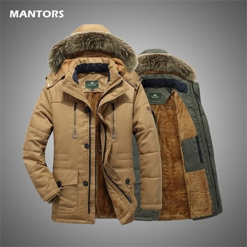 Chaqueta de invierno para hombre de talla grande 5XL 6XL abrigo Parka grueso y cálido Casual de piel sintética con capucha de lana chaqueta larga para hombre rompevientos para hombre 201127