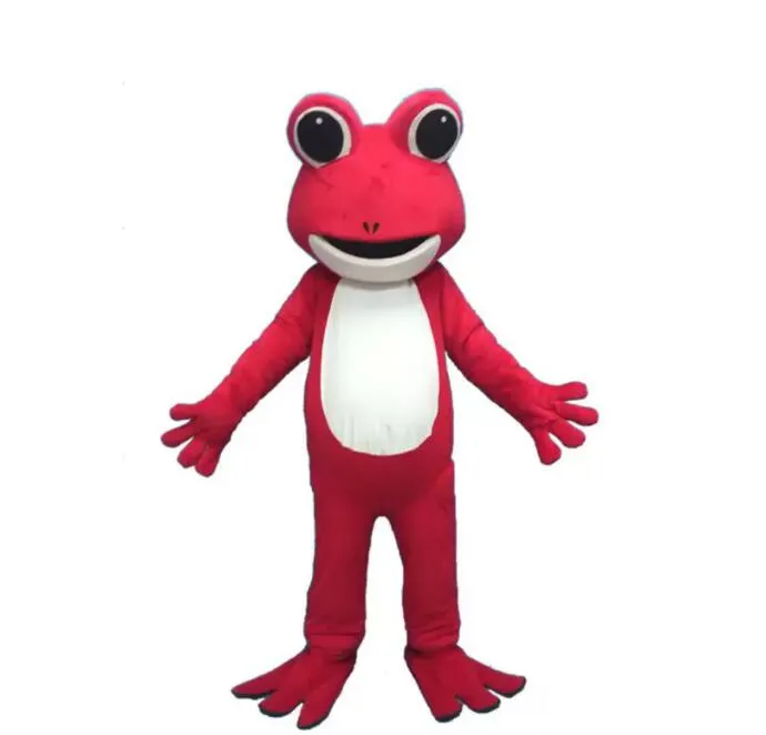 Rode kikker karakter mascotte kostuum outfits volwassen maat cartoon jurk fruit cartoon karakter pak carnaval unisex