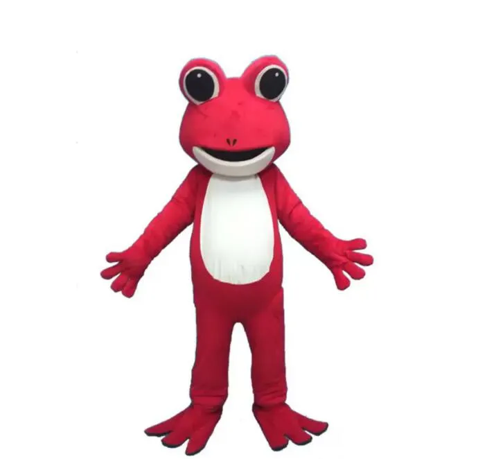 Red Frog Character Mascot Costume Outfits Adult Size Cartoon Dress Fruit Cartoon Character Suit Carnival Unisex