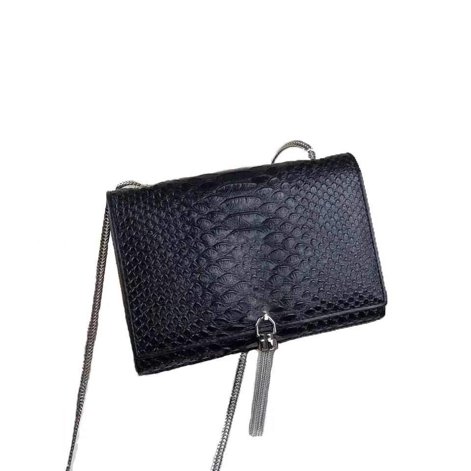 Sacs à bandoulière en cuir de vachette Chaîne de sacs à main Portefeuille en cuir véritable pour femmes Sacs de luxe à la mode en gros Sac de messager Sac à main Poche pour téléphone portable