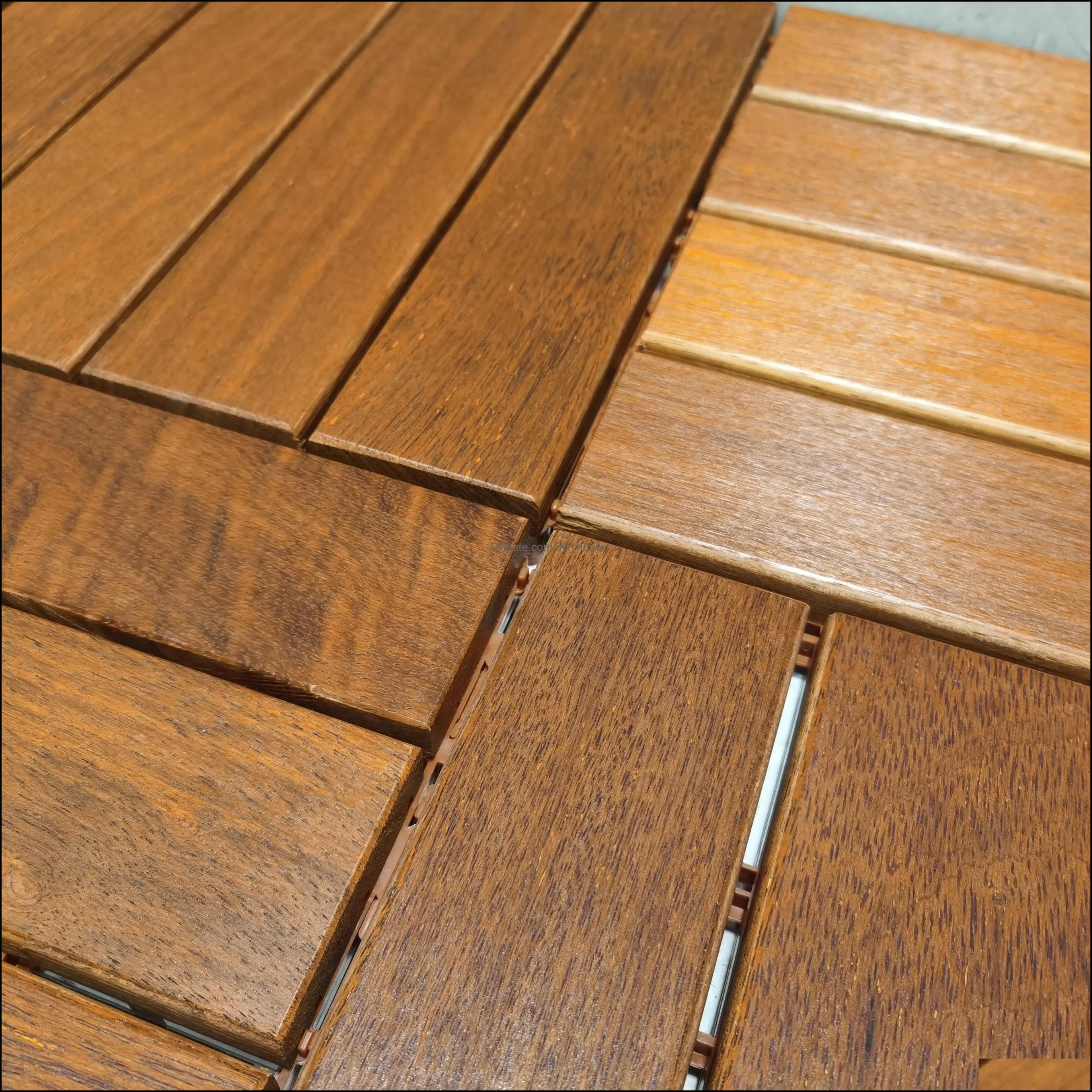 Wooden Floor Tiles Outdoor merbau Wood Tile Balcony Flooring Patio house Waterproof Interlocking UV Protected for Indoor Grass Composite Decking