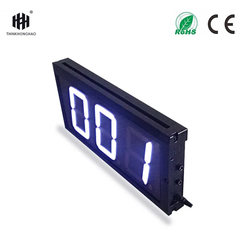 4 inch 3 digits LED countdown clock with remote controller, white ...