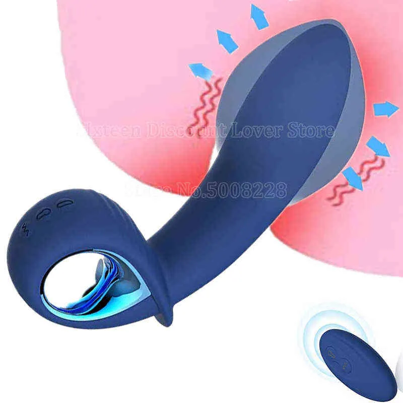 Nxy Anal Toys Télécommande sans fil Vibrant Butt Plug Mâle Prostate Massage Vibrateur Gonflable Expansion Sexe pour Hommes Femmes 220506
