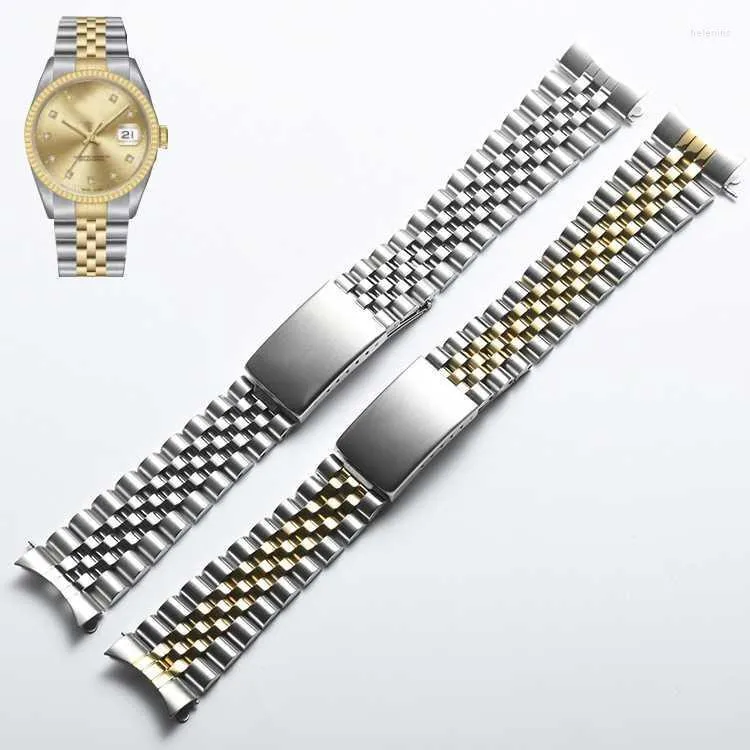 Uhrenarmbänder 13 mm, 17 mm, 20 mm, zweifarbiges Ersatz-Jubiläumsarmband aus Stahl, hergestellt für Datejust Hele22