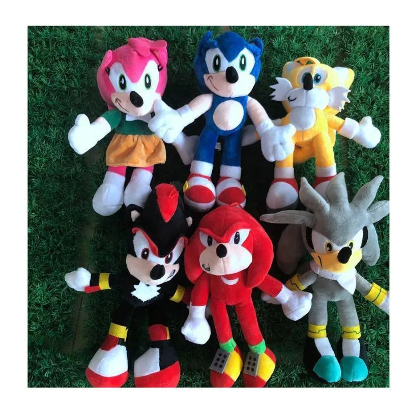 28 cm Sonic Peluche Riccio Arrivo Tails NNew Echidna Peluche The Knuckles Regalo Issfr