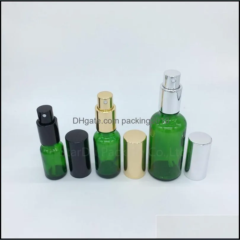 5ml 10ml 15ml 20ml 30ml 50ml 100ml Empty Green Glass Spray Bottle Perfume Container Refillable Cosmetic Atomizer Bottles Storage &