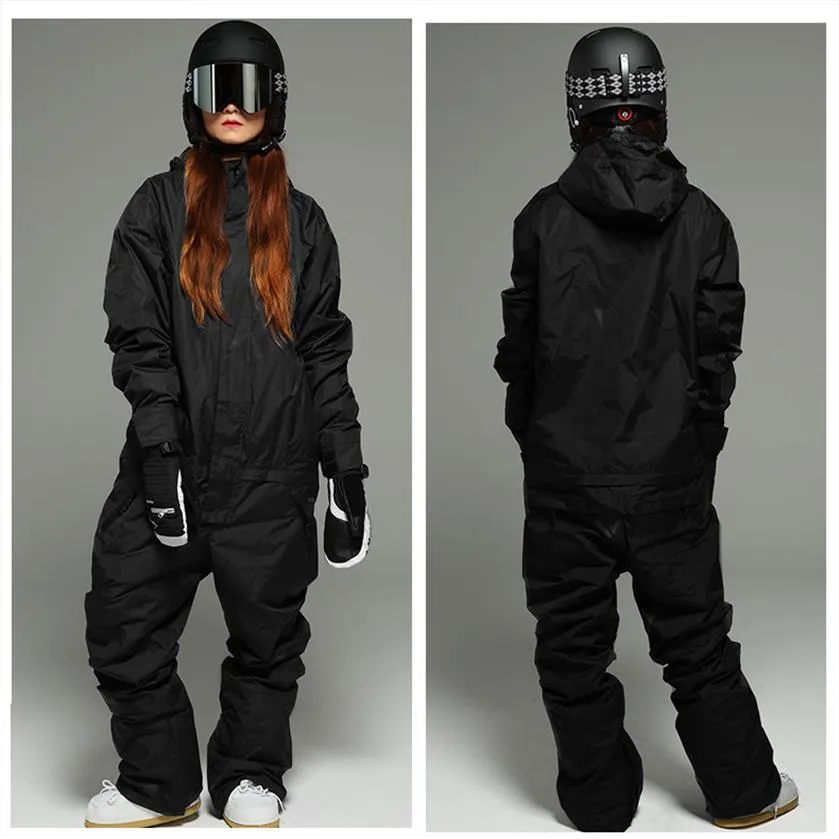 Adulte One Piece Ski Costume Femmes Snowboard Costume Hommes Ski Coupe-Vent Imperméable En Plein Air Sport Porter Unisexe Vêtements Jumpsuit232C