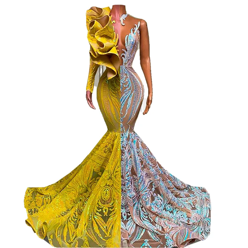 open lace back dress Sumbo African Print Dress – Ray Darten main image 0