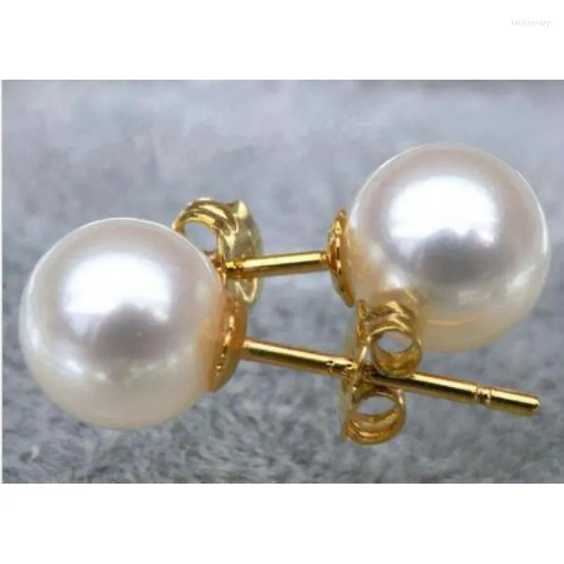 Stud 8-8,5 mm lub 9-9,5 mm Akoya Natural White Pearl Earringstud Studstud Kirs22