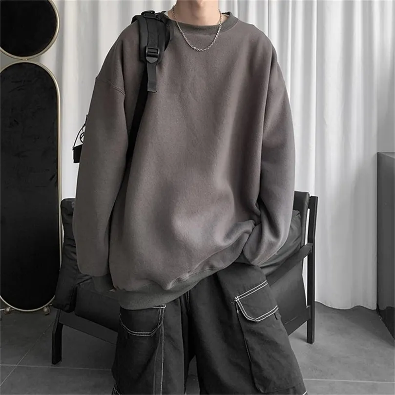 Oversized Men Sweatshirt Comfy Pure Hoodies Summer Fleece Hooded Men Hip  Hop Hoodie For Men Classic Hoody Pullover Tops white 210924