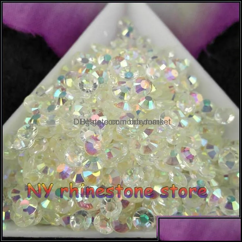 rhinestones loose beads jewelry 5000pcs/bag ss16 4mm 10 color jelly ab resin crystal flatback super glitter nail art strass wedding