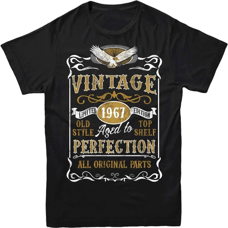 Gjord 1967 vintage T-shirt. Född 1967 50: e år födelsedagsålder år gåva topp t -shirt anpassad valfri hiphop thir 220609
