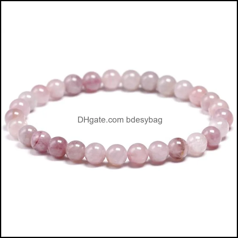 madagascar natural rose quartz bead bracelet women girls fashion stone handmade strength yoga healing energy jewelry gift