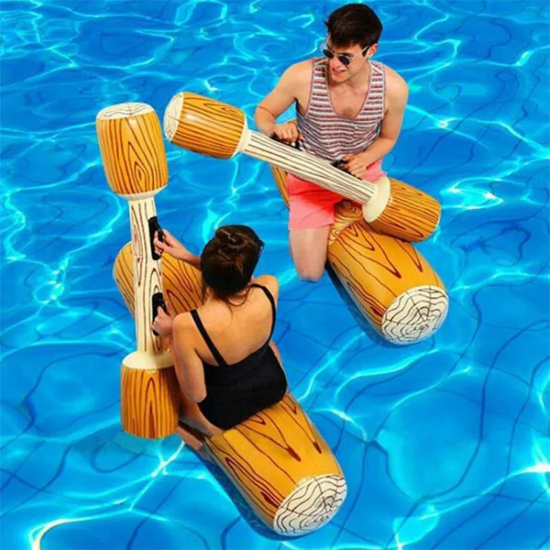 Anneaux de natation gonflables pour piscine de plage extérieure d'été, pour femmes et hommes, ensemble de bâtons de natation à Double battement, sports nautiques