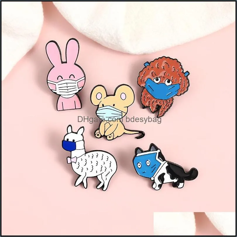 pins brooches 3-6pcs/set enamel pin coffee cup cat black crow butterfly moth witch cats animal brooch badge cartoon jewelrypins