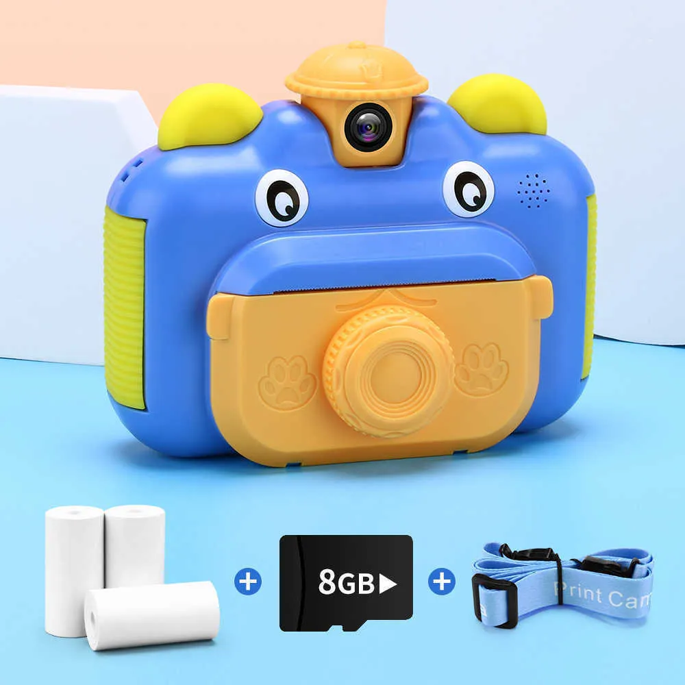 Cámara para niños de impresión instantánea, cámara digital con cero tinta,  cámara de video Selfie 1080P con tarjeta TF de 32G, regalos de juguetes