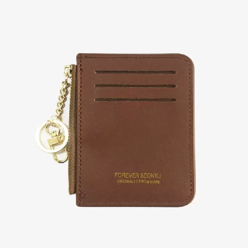 Style coréen femmes Mini portefeuille en cuir PU léger porte-cartes fin sac à main fermeture éclair femme argent pièce multi-carte carte organisateur étui