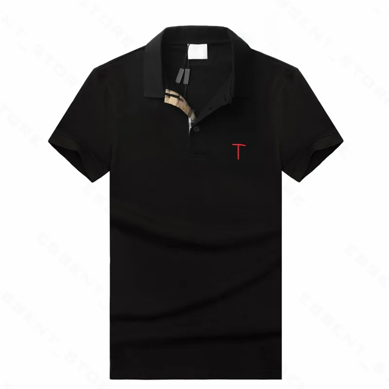 Polos Mens Summer Bur Shirts Brand Clothing Cotton Sleeve Business
