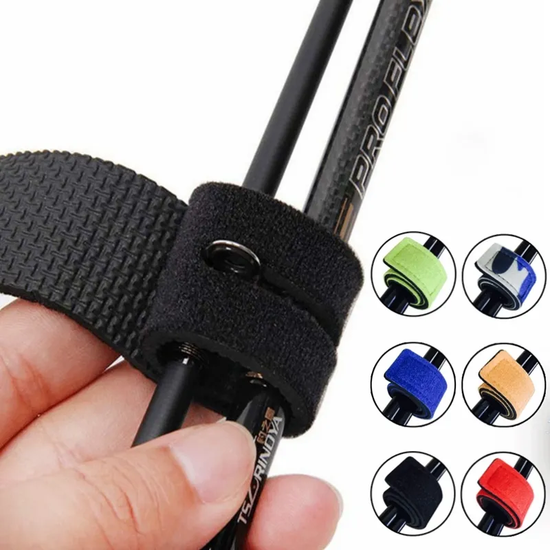Reusable Fishing Rod Tie Holder Strap Suspenders Rod Belt Hook Loop Cable Ties  Fishing Tackle Tools Pesca Velcro Fishing Rod Straps From Outdoor_tool,  $0.61