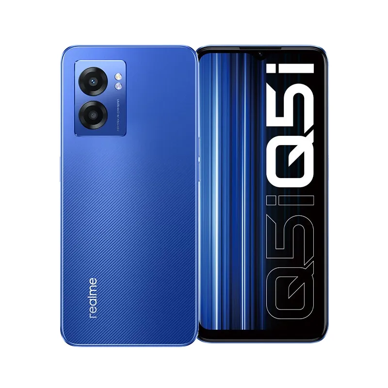 Original Oppo Realme Q5i 5G Mobiltelefon 4GB 6GB RAM 128GB ROM MTK DIMENSITY 810 Android 6.58 "90Hz Full Screen 13.0MP 5000MAh Face Unlock FingerPrint ID SMART COLTPHONE TONEN