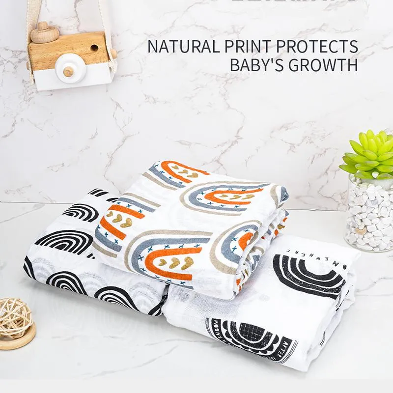 Cotton Baby Muslin Swaddle Blanket Newborn Bath Towel Multi Designs Functions Baby Wrap All Season Infant Quilt Feeding Burp Cloth HY0368