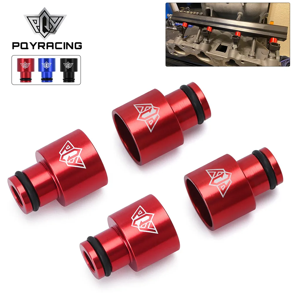 4pcs Fuel Injector Hat Fuel Nozzle Modified Auto Parts Nozzle Adapter Dedicated Fuel Flow Injector Adapter PQY-FIA01