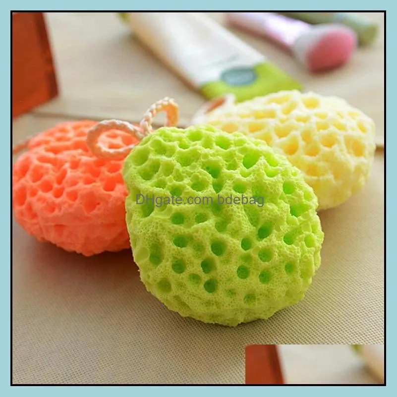 3 Colors Honeycomb Sponge Shower Cleansing ball hydrophilic Discharge Makeup Increase foam Puff Washing large shower for bubble sponge
