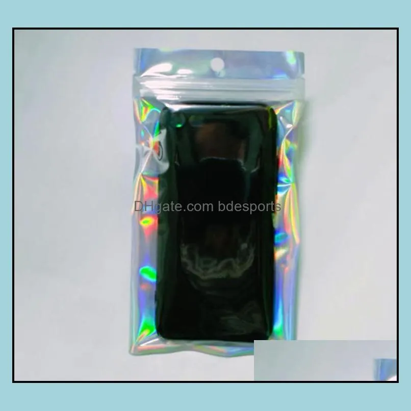Holographic Resealable Translucent Mask Gifts Single Packaging Bag Jewelry Rings Dress Underwear Office Accessories Pouches