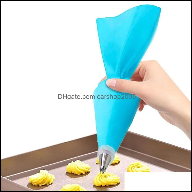 baking & pastry tools silicone icing piping cream bag 24pcs nozzles set reusable accessories kitchen gadgets diy cake decorating