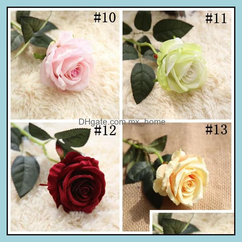artificial flower rose silk flowers real touch peony marrige decorative flower wedding decorations christmas decor 13 colors ywy1063