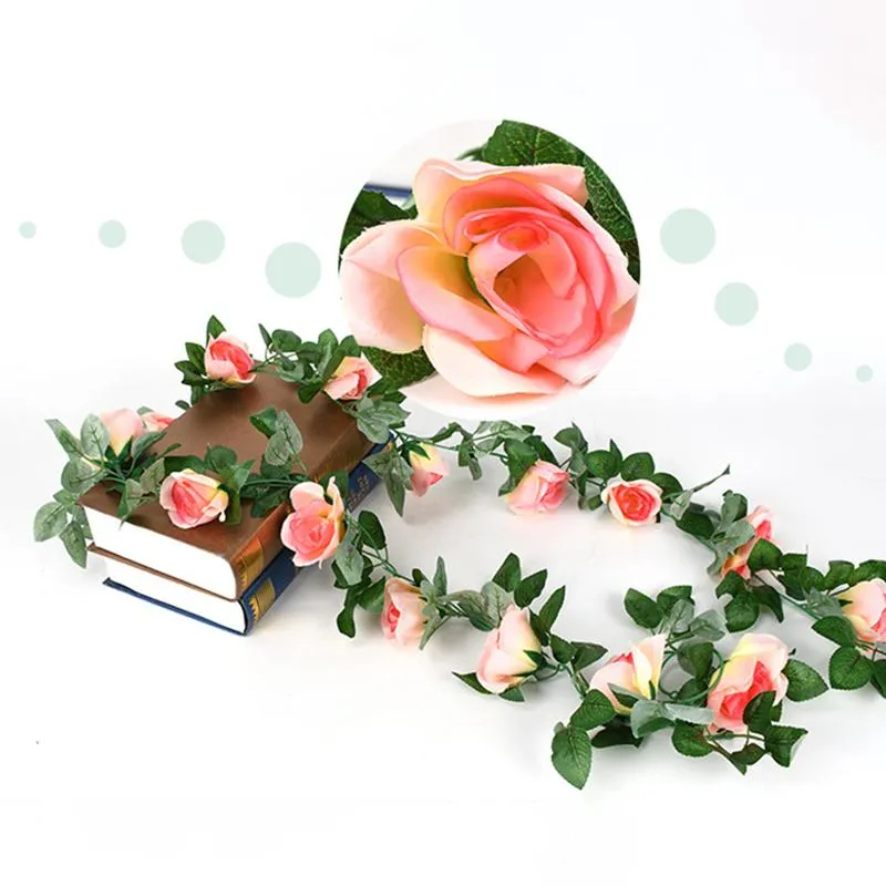 Fleurs décoratives couronnes simulation de rose plafonnier enroulé fausse fleur de fleur décoration de maison de mariage