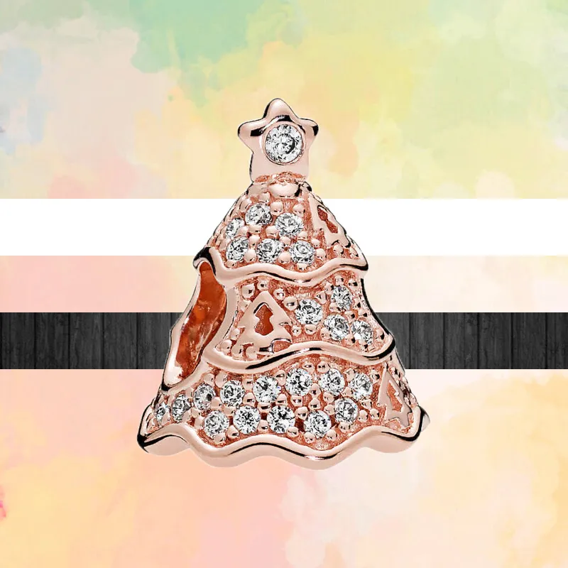 Pandora rose gold christmas tree charm sales