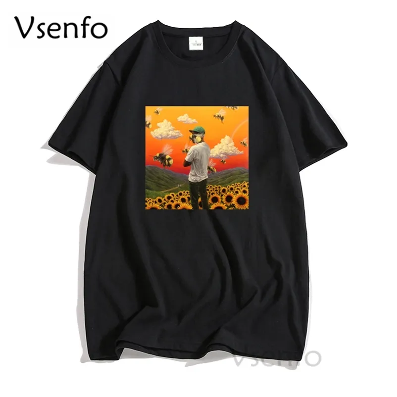 Zapisz pszczoły Tyler The Creator Igor T-Shirts Men Men Cotton Rap Music Tshirt 90s Vintage Flower Boy Tyler Graphic Thirt 220505