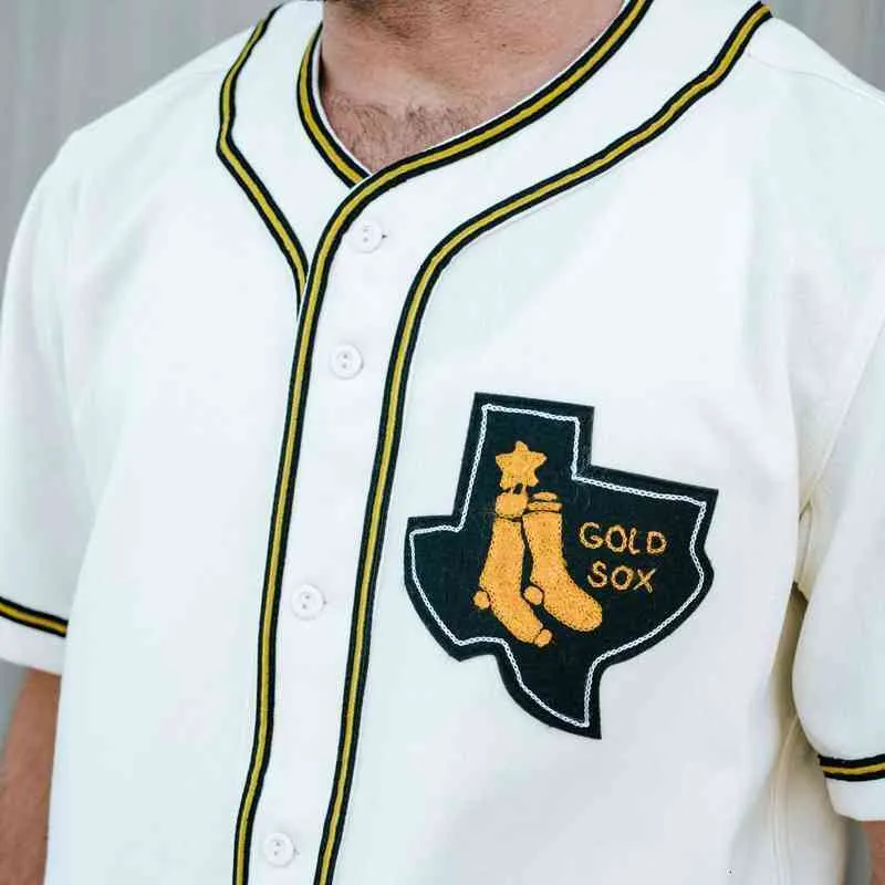 Amarillo Gold Sox 1961 Home Jersey 100% Stitched Embroidery s Vintage Baseball Jerseys Custom Any Name Any Number
