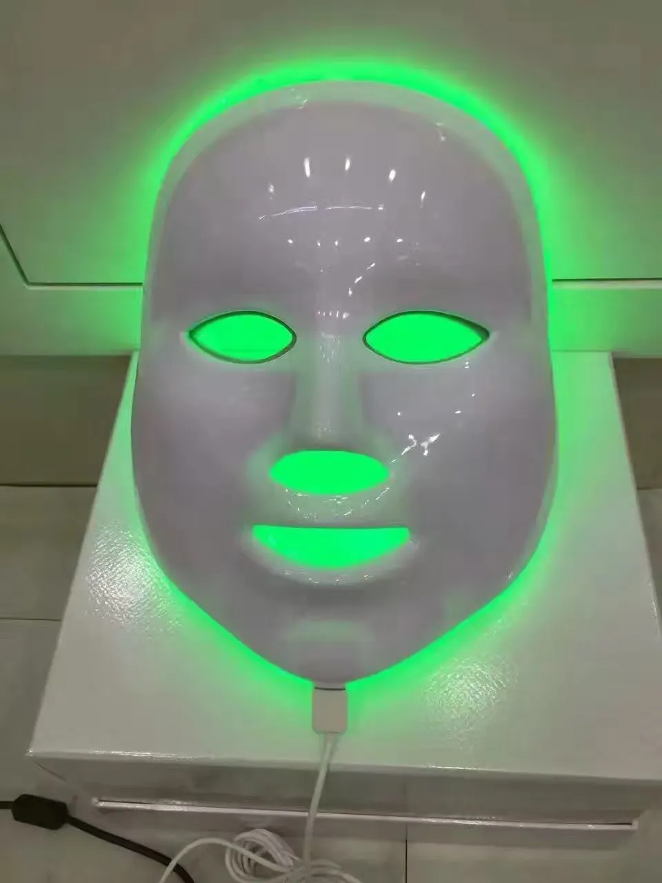Máscara facial de fótons LED de 7 cores para beleza doméstica - protetor contra acne