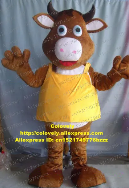 Costume da bambola mascotte Brown Water Buffalo Kerbau Bison Wild Ox Bull Bestiame Vitello Costume mascotte Adulto Pedonale Strada Accoglienza di benvenuto zz720