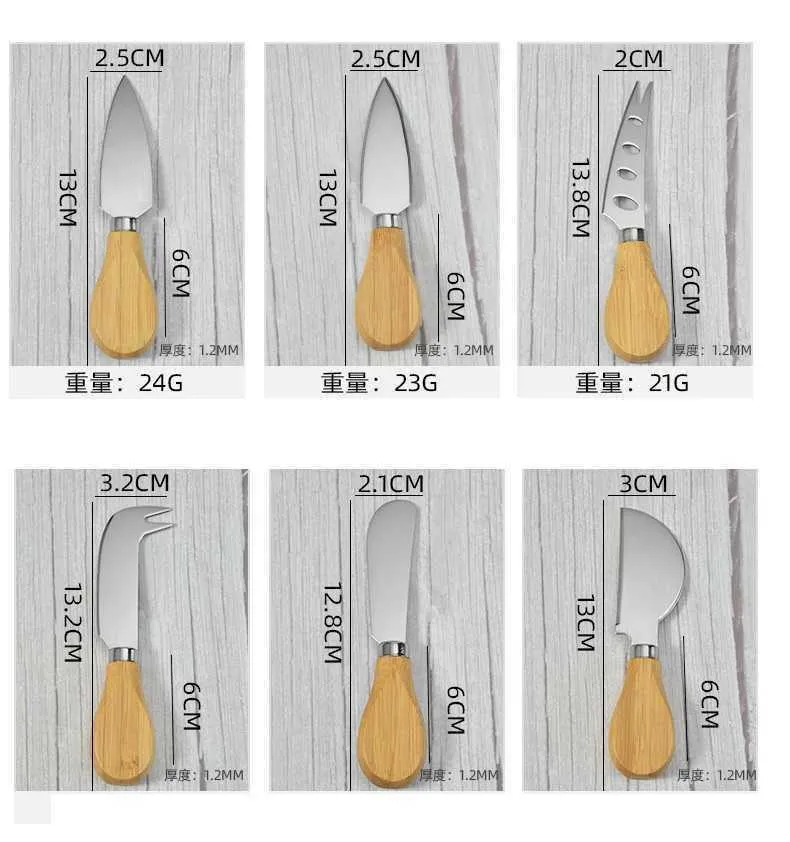 Stainless Steel Cutlery Butter Spatula Wood Butter Knife Cheese Dessert Jam Spreader Breakfast Tool wcw686