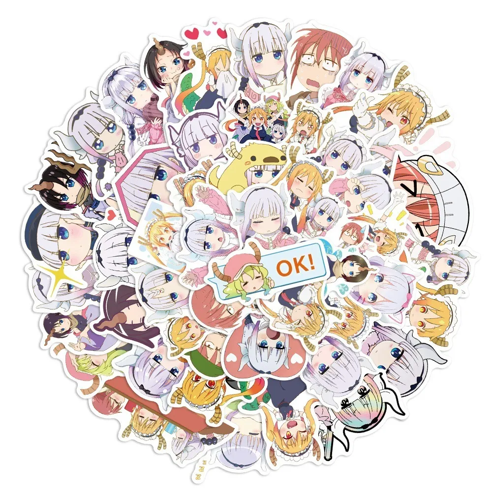 Anime Stickers - 50Pcs Japanese Cartoon Stickers Waterproof Vinyl Cute  Stickers for Laptop Guitar Water Bottle Luggage Bike Kids Teens Adults  Party