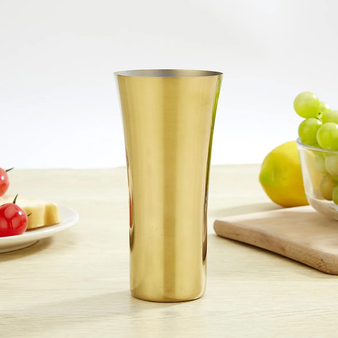 400ml Beer Cup 304 Stainless Steel Vase Shape Cold Drink Juice Mojito Mug Milk Drinkwares Home Kitchen Supply Gold/Silver