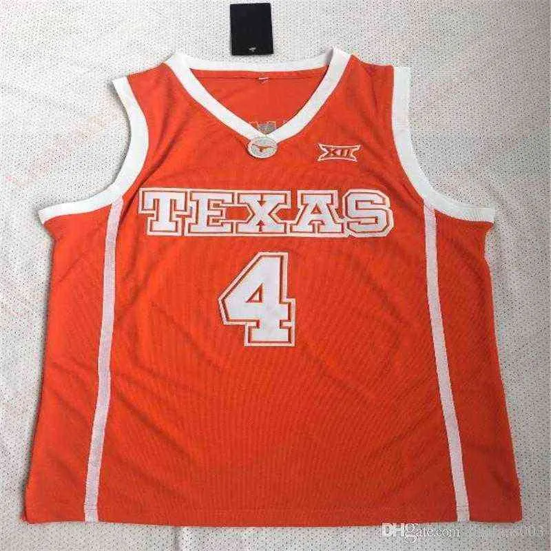 NCAA Texas Longhorns Stitched College Basketball 35 Kevin  4 Mohamed Bamba white orange men Jerseys