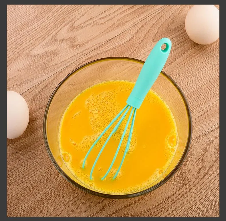 Stainless Steel Silicone Handle Egg Beater Mini Tools Drink Whisk Mixer Foamer Kitchen Agitator CPA3416