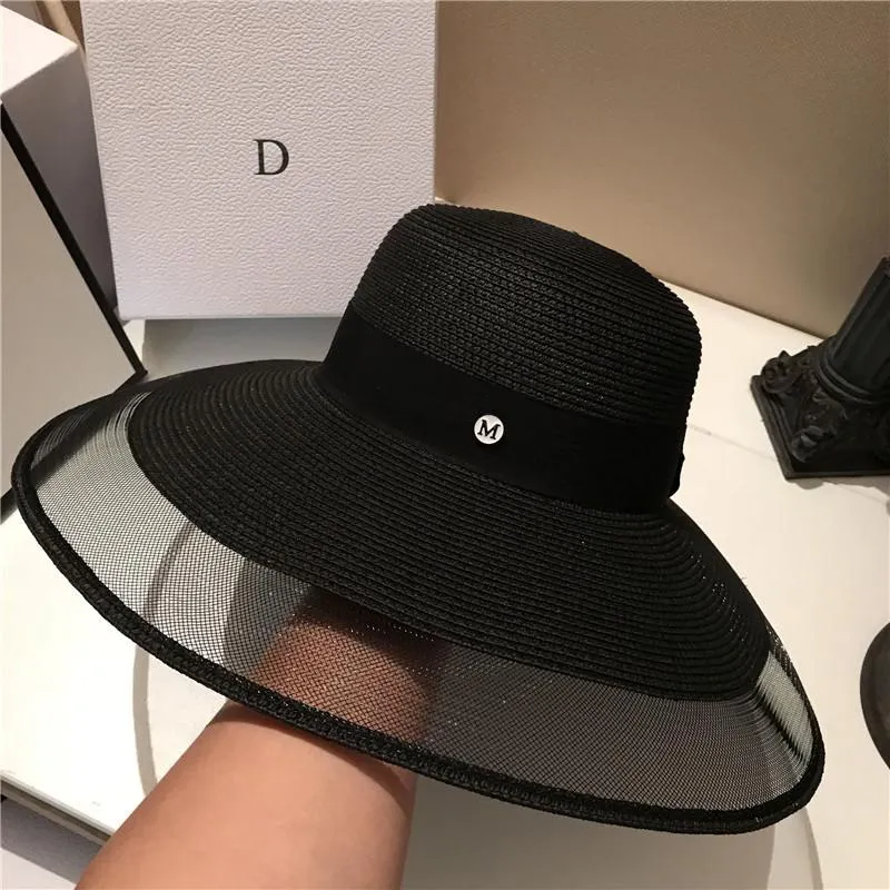 Wide Brim Hats Summer Women Sun Hat Casual Fashion Beach Travel Go Out Shopping Visors Solid Colour Straw LadiesWide WideWide
