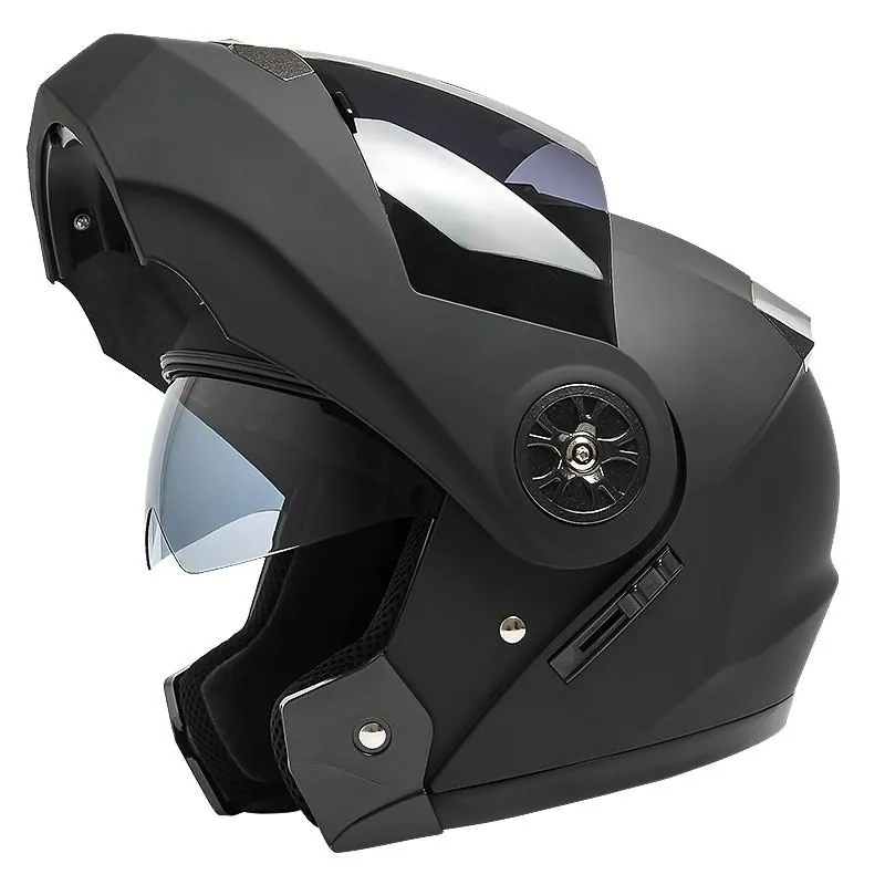 Motorhelmen advertentiebatterijhelm vier seizoenen ontdekt Full Face Bluetooth Motorbike Casco Go Kart Scooter Motor busje